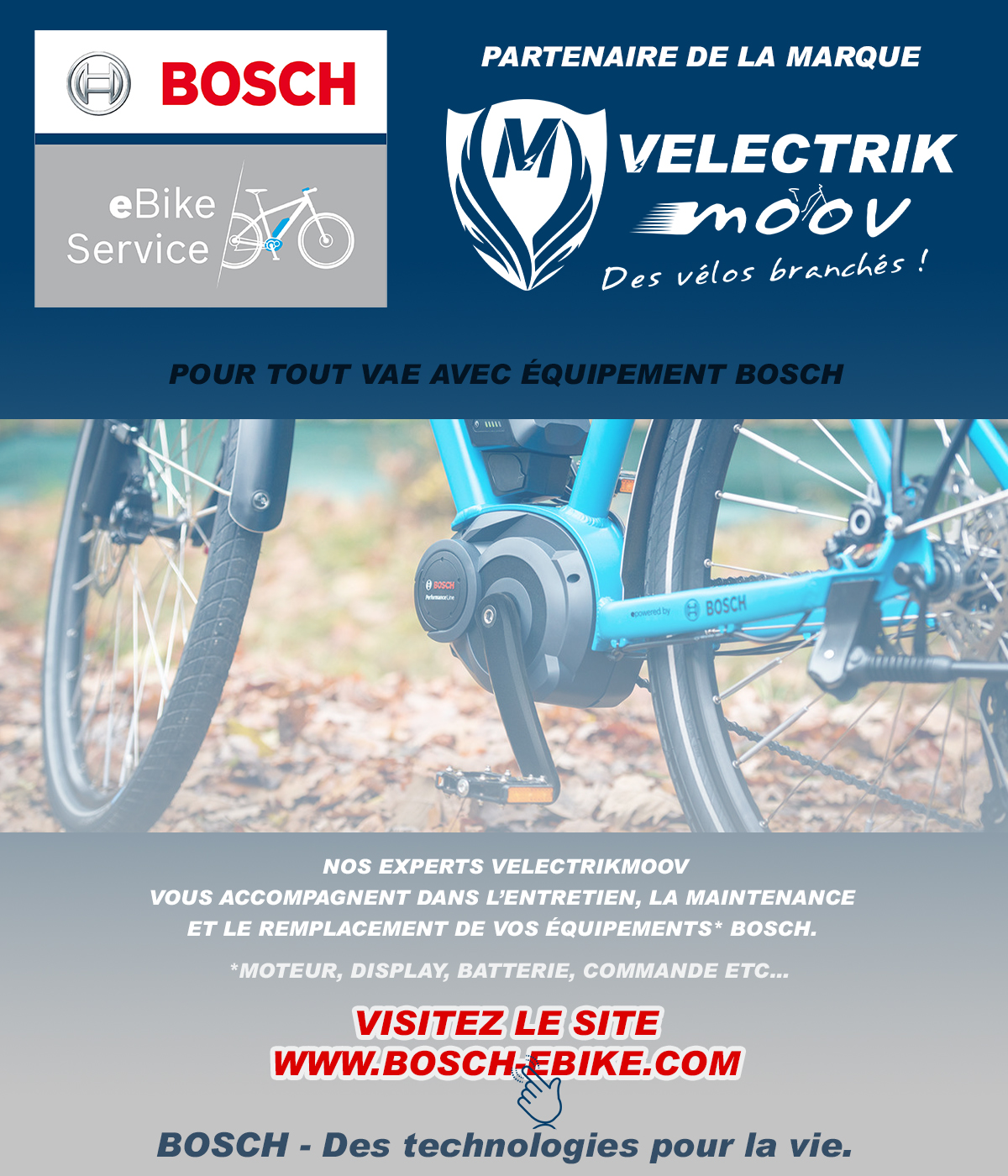 nos experts velectrikmoov vous accompagnent dans l’entretien, la réparation  ou le remplacement de vos moteurs bosch.