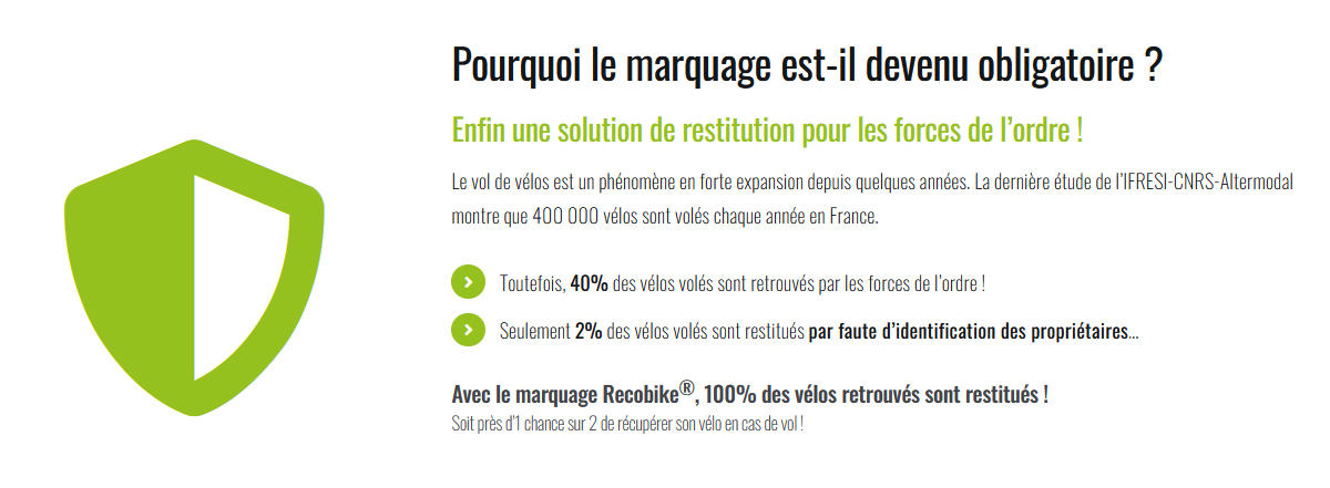 Pourquoi le marquage de vélo est-il devenu obligatoire ?